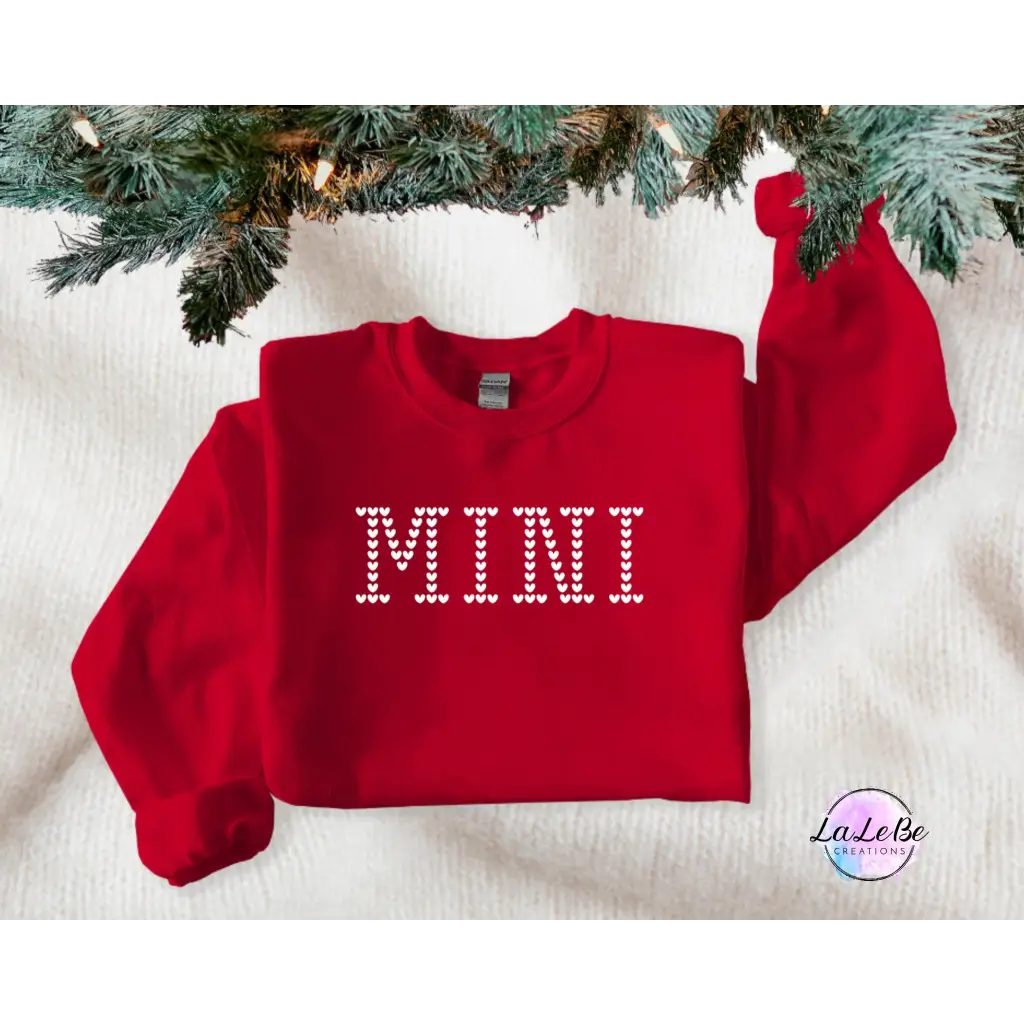 Weihnachten MAMA MINI OMA Sweatshirt mit Herz