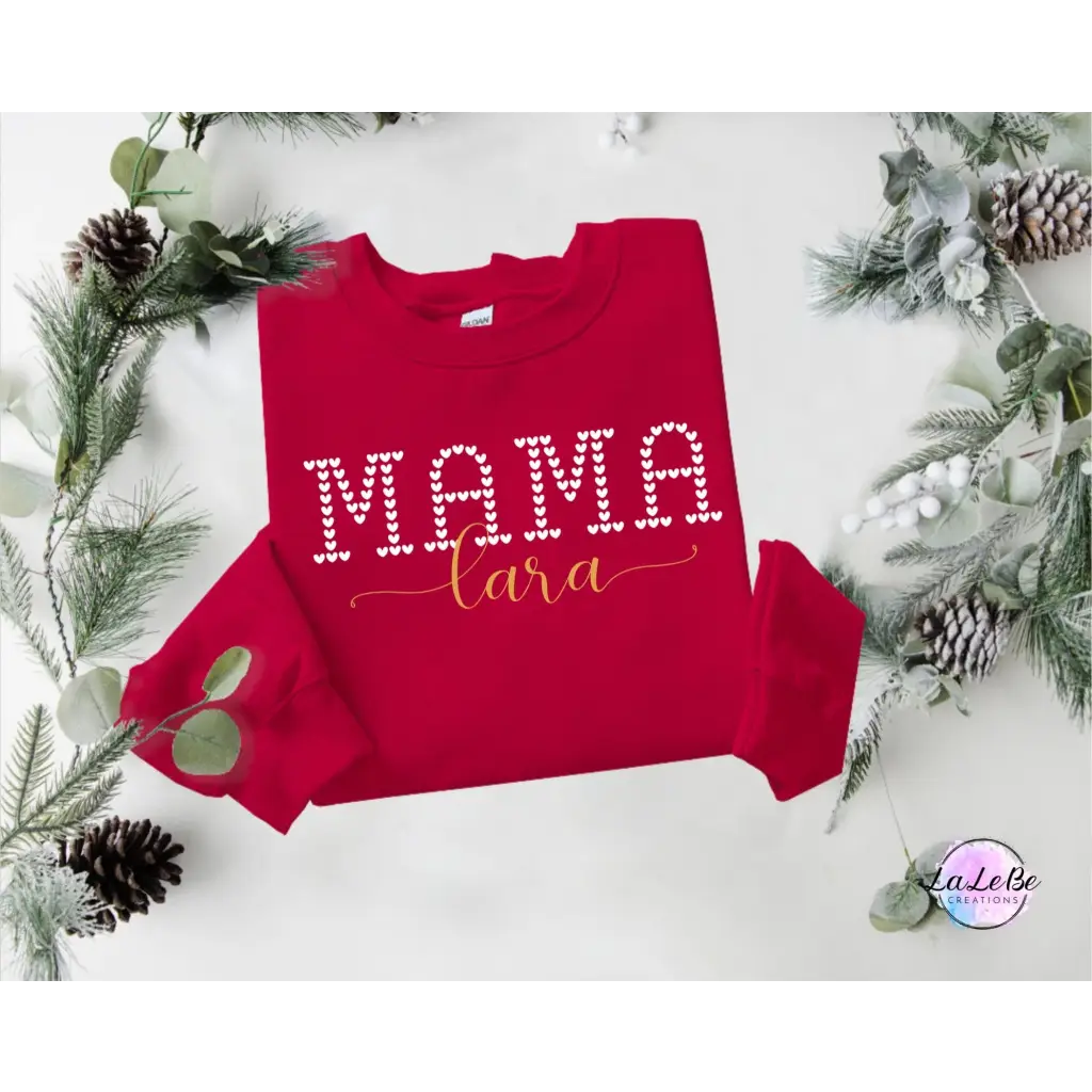 Weihnachten MAMA MINI OMA Sweatshirt mit Herz