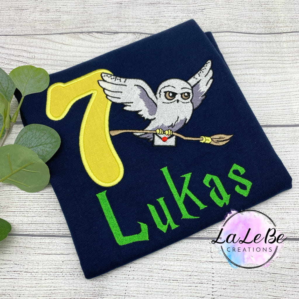 Zauberer - Eule Geburtstagsshirt - lalebecreations.de
