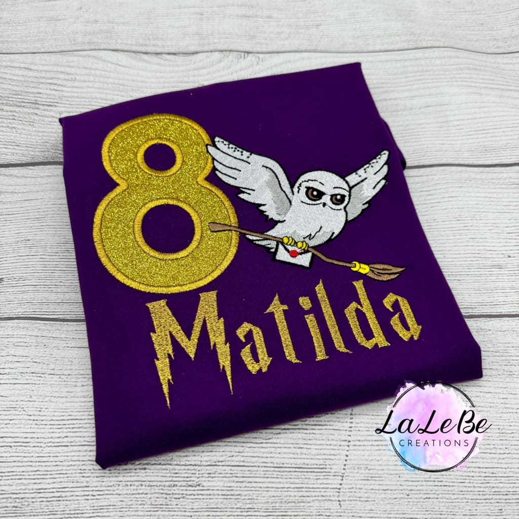 Zauberer-Eule Geburtstagsshirt