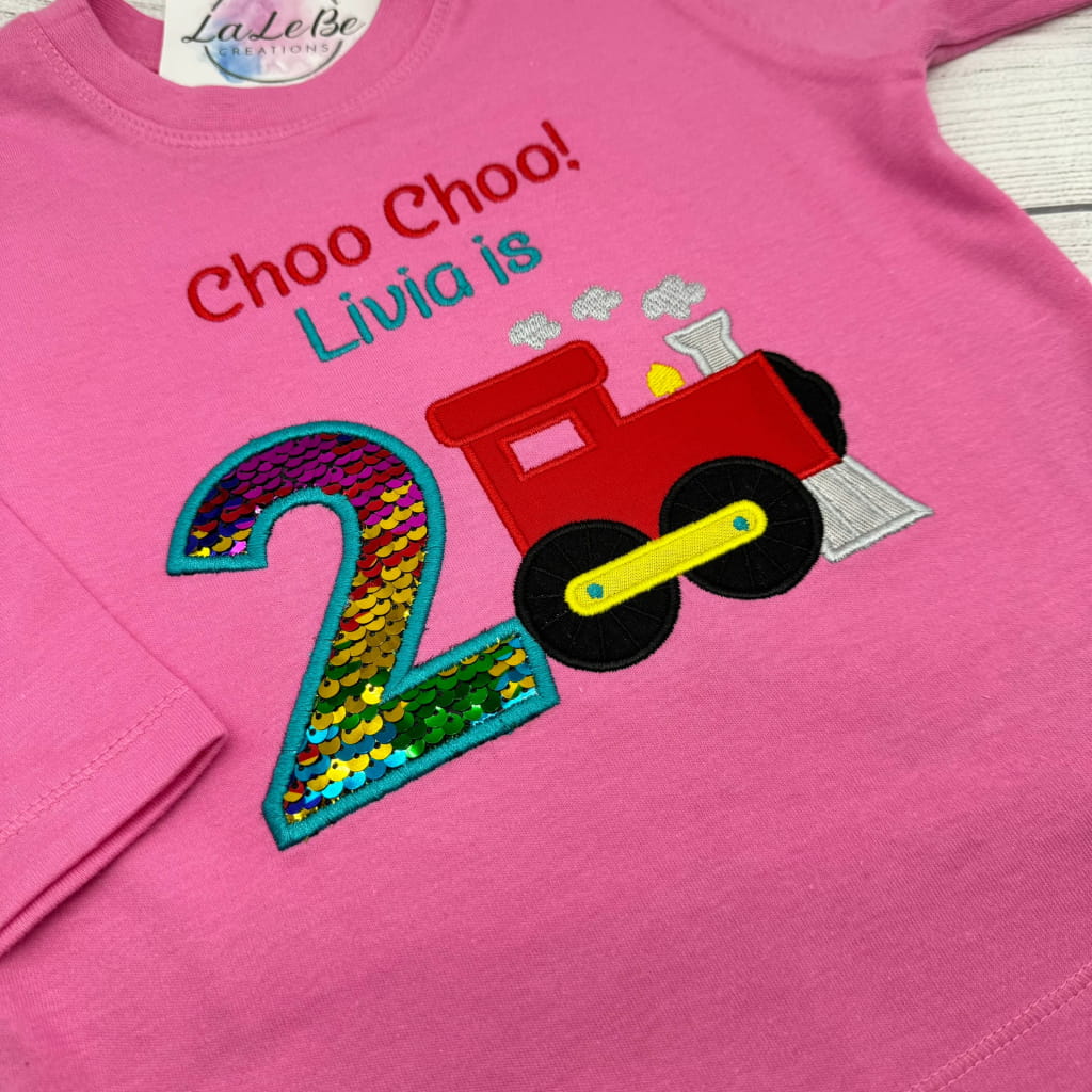 Zug Geburtstagsshirt für Mädchen - lalebecreations.de