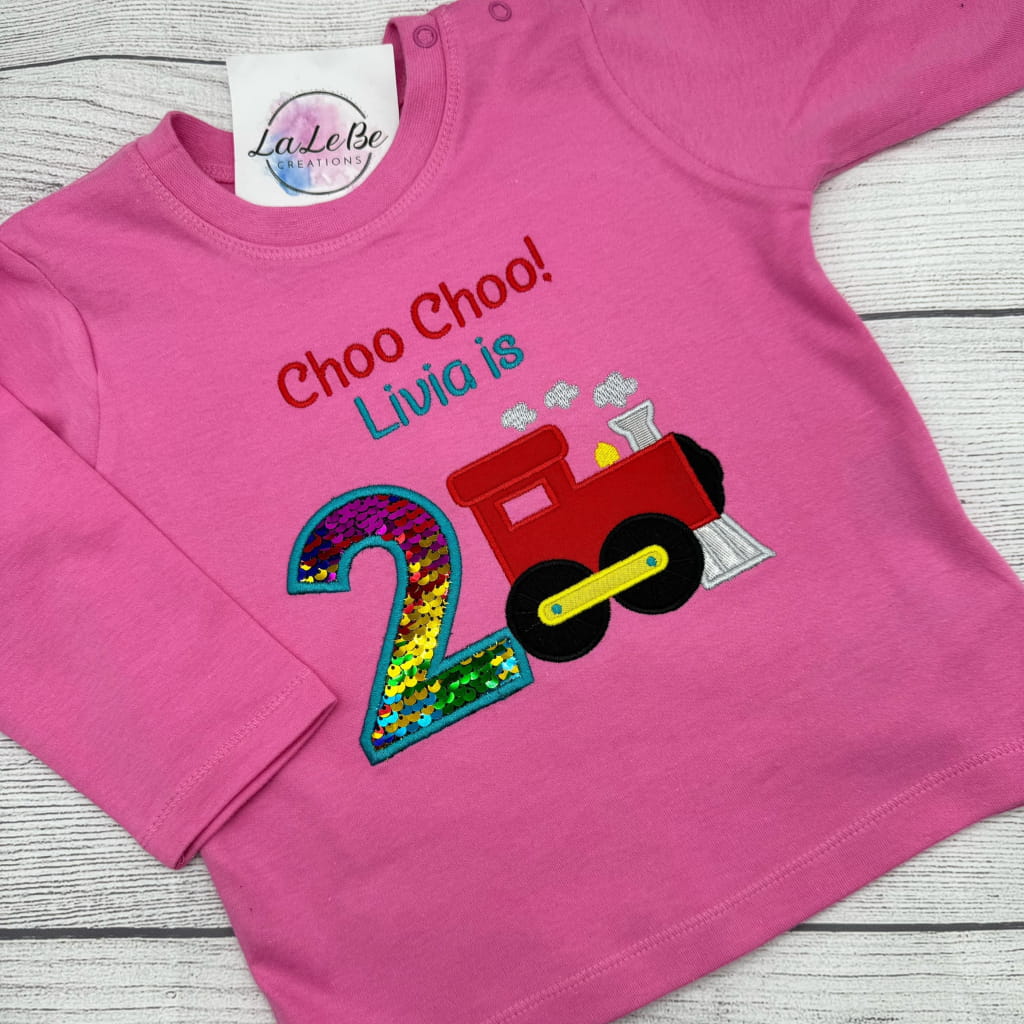 Zug Geburtstagsshirt für Mädchen - lalebecreations.de